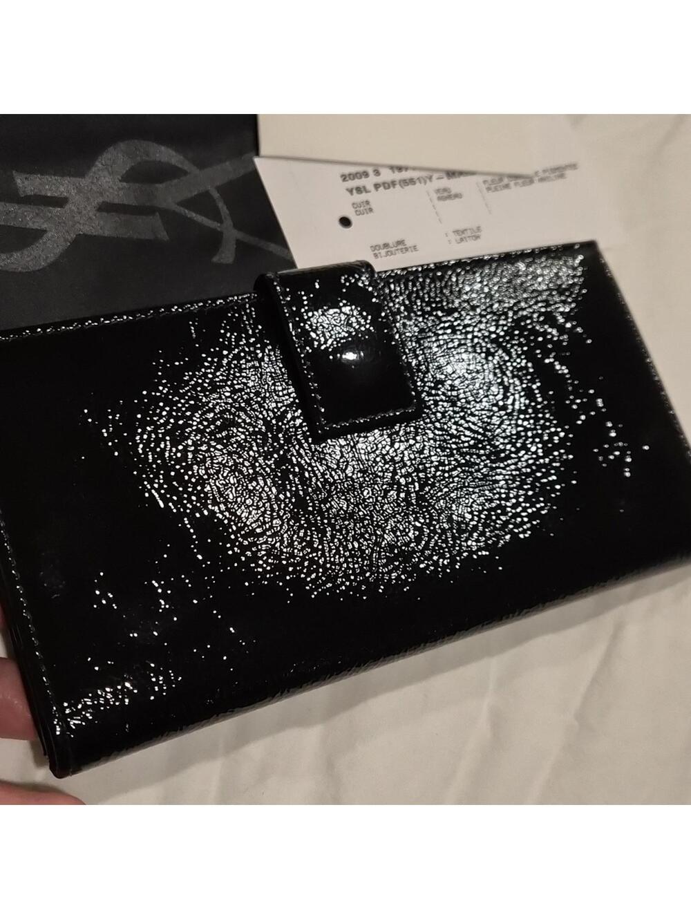 Yves Saint Laurent Black and Gold Wallet - Picture 5 of 9